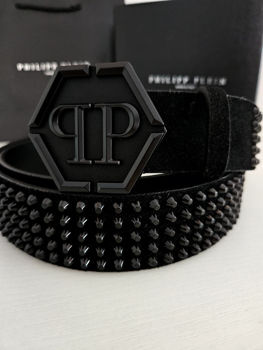 Pasek Philipp Plein model FACA-MVA0843-PLE009N_02 dl 120 cm