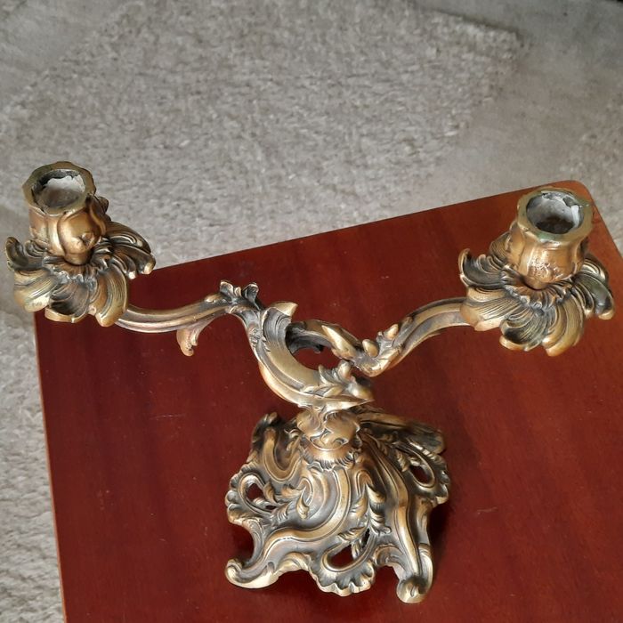 Antique Two-Arm Candelabrum