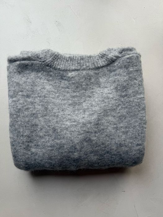 HM - szary sweter kardigan wełna moher - M