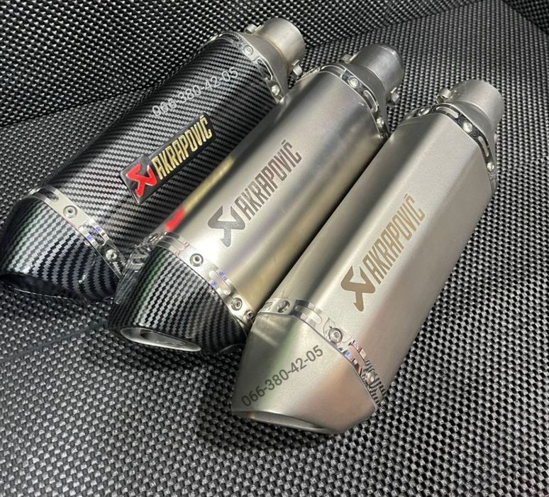 Прямоток глушитель акрапович Akrapovic 37 cм наклейка 38/51 Эндуро KTM