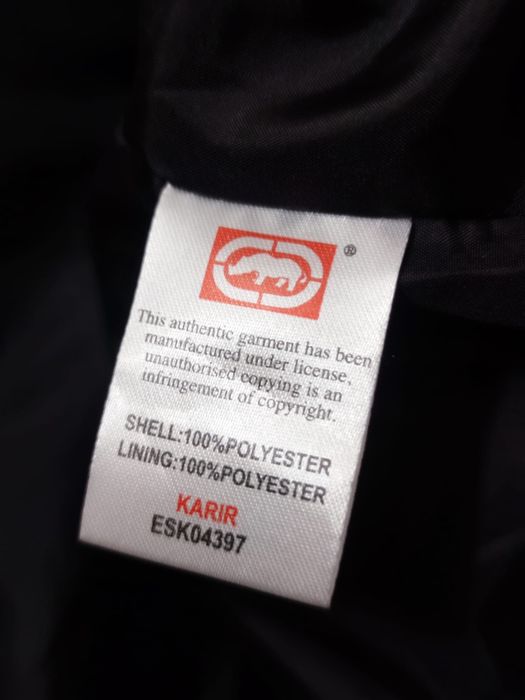 kurtka puchowa cienka XL Ecko unltd czarna szara siwa jacket bluza hoo