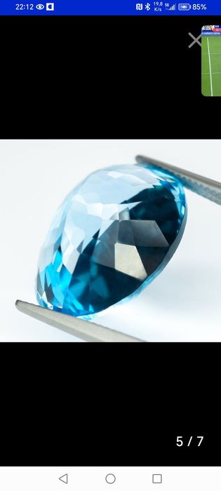 Topázio azul suíço intenso 28.29 ct!