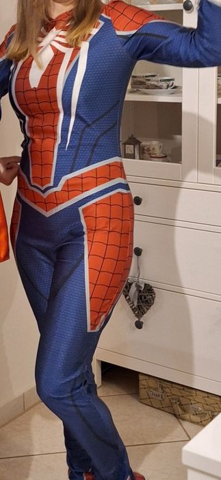 Strój karnawałowy przebranie spiderman spiderwoman S M dla dorosłych