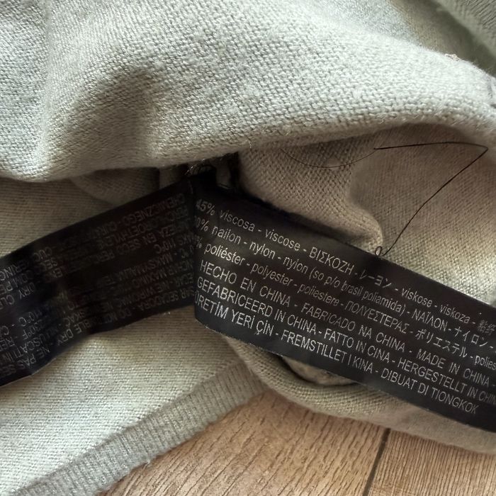 Zara knit sweter s zielony miętowy kryształki