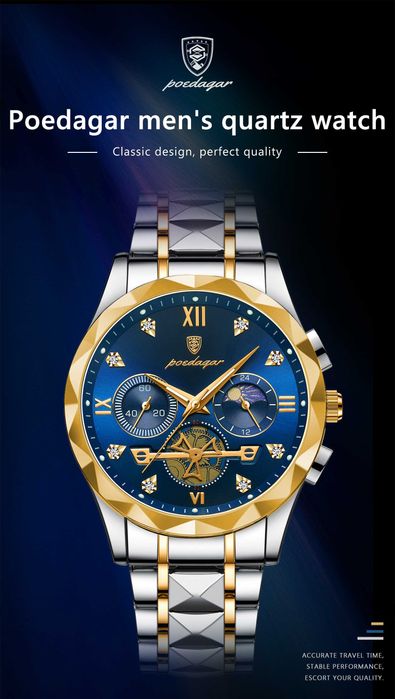 POEDAGAR Luxury Watch Model 996