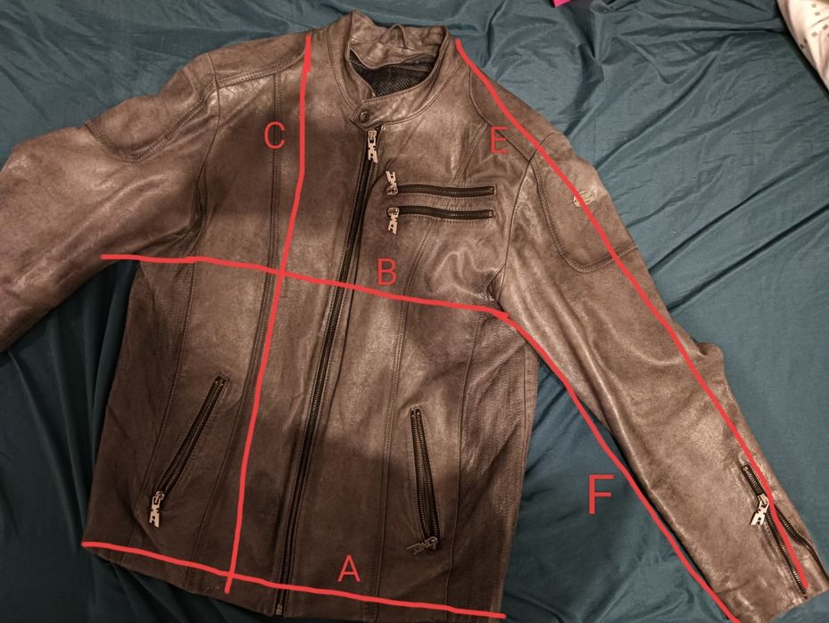 Kurtka skórzana, męska