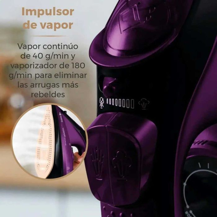 Tower T22008 Ferro de Vapor Sem Fio Base Cerâmica Roxo