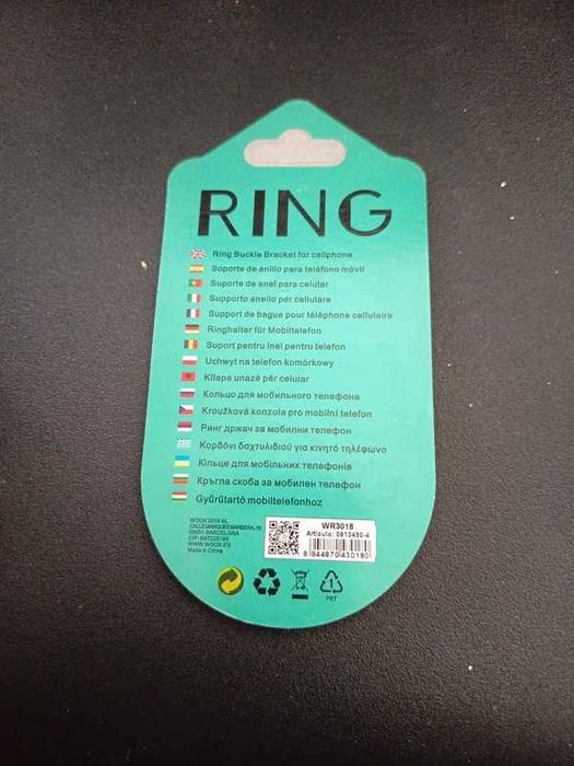 Suporte de telemóvel Disign retangular Novo Cor : cinza
