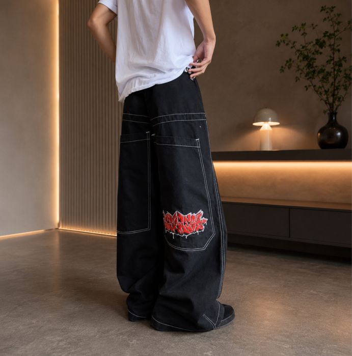 сині/червоні baggy Y2K Штани джинсові WexWear jeans