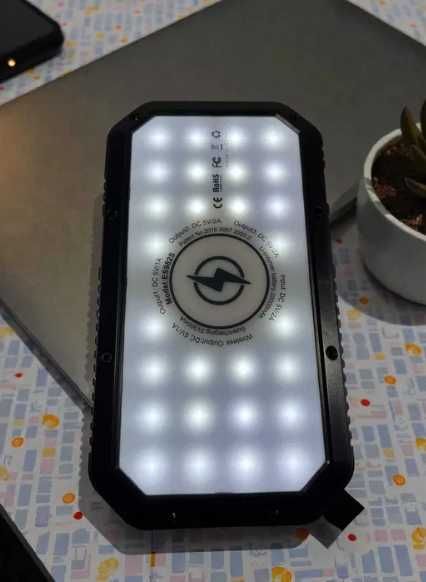 NOVA Powerbank 20000mAh - Carregamento sem Fios, LEDs