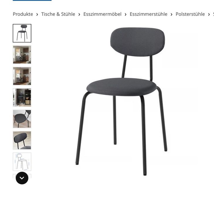 4 cadeiras cinzentas IKEA