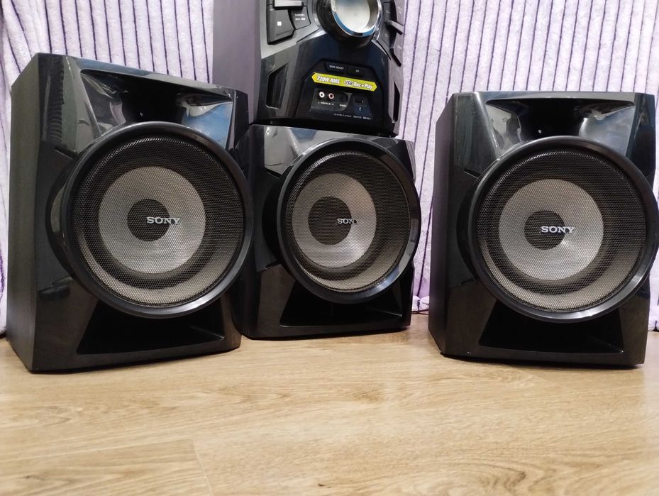 Современный Sony 720 Вт с сабом ( Блютуз / USB / AUX / CD / MP3 ) Сони