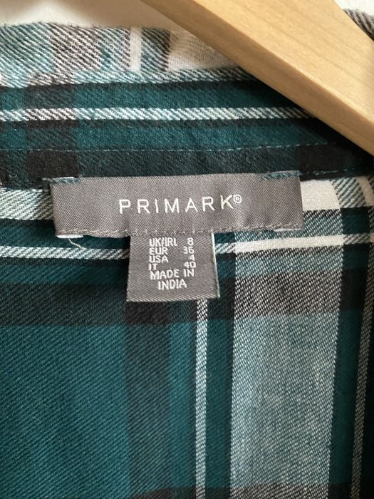 Camisa xadrez tons verde Primark