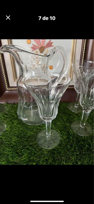 Jarra com copos cristal