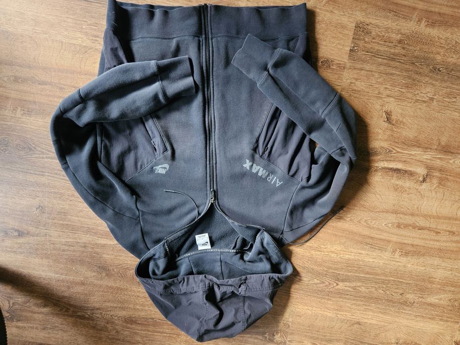 Nike AirMax M czarna bluza rozpinana z kapturem bawełna