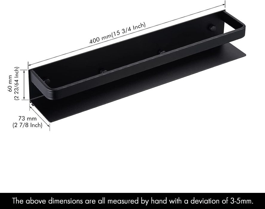 Organizer uchwyty 2 szt 40cm aluminium czarne na przyprawy butelki