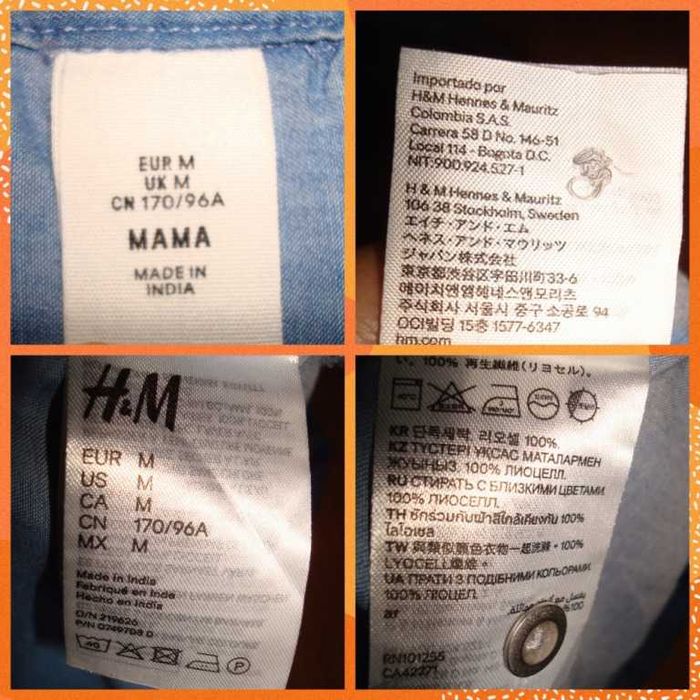 H&M mama Красивый джинсовый легкий сарафан для беременных лиоцел М