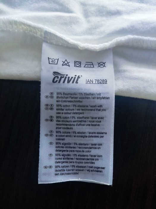 Crivit - podkoszulka podtrzymująca biust - biała, rozm. S (36/38)
