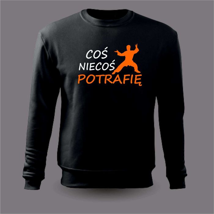 bluza z nadrukiem coś niecoś potrafię nadruk MMA UFC karate fight XL