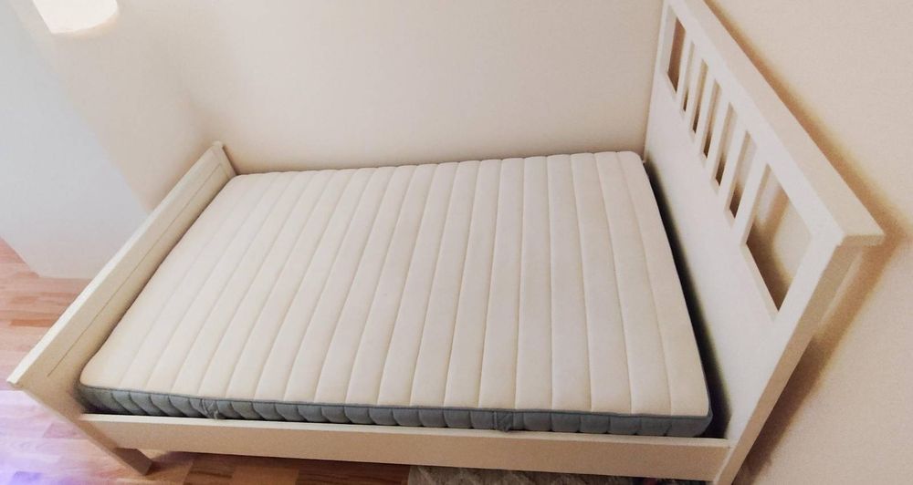 Kompletne łóżko 120x200 IKEA VALEVAG + HEMNES + LUROY