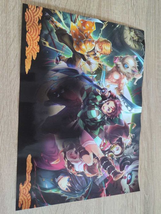 Аниме плакат постер Клинок, рассекающий демонов / Kimetsu no Yaiba