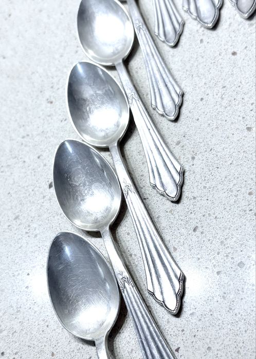 Excelentes peças de talheres WMF padrão leque com banho em prata