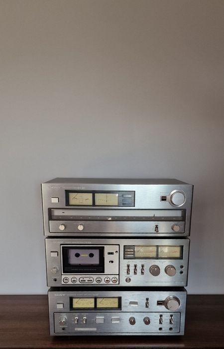 Wieża Sony, wzmacniacz, deck, tuner, klocki, odtwarzacz, radio