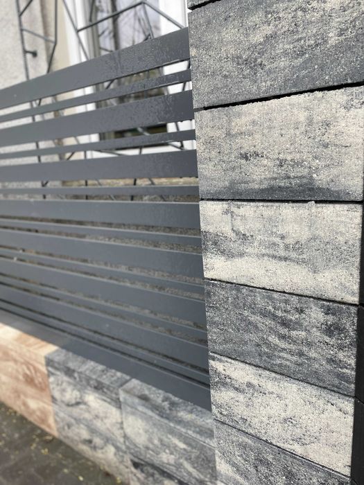 BLACK WEEK Pustak ogrodzeniowy 500x200x200 stalowo biały