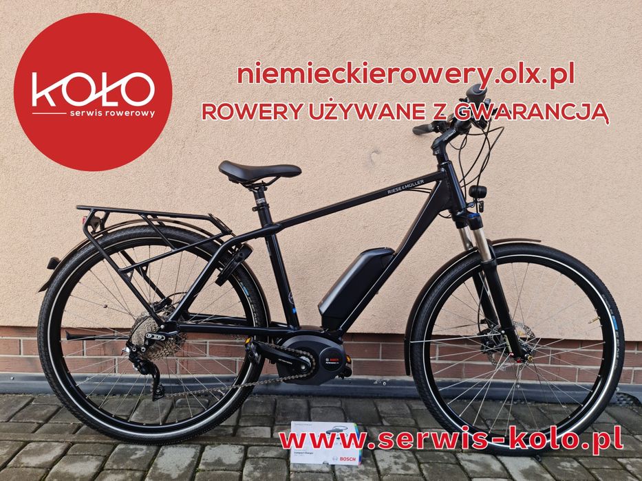 Rower elektryczny męski RIESE MULLER koła 28 SHIMANO DEORE XT alu