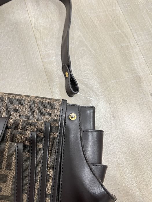 Torebka eko skora canvas brazowa przypomina fendi replika