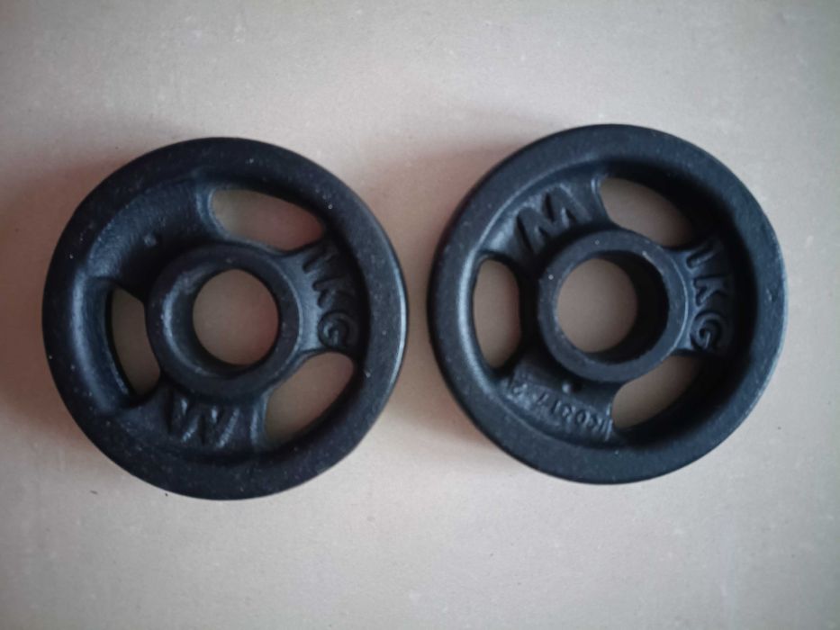Żeliwne talerze do sztangi Ciężarki Obciążniki 1 kg