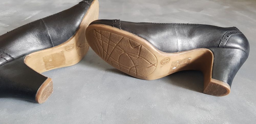 Buty czółenka damskie skóra czarne 5 th Avenue r. 36