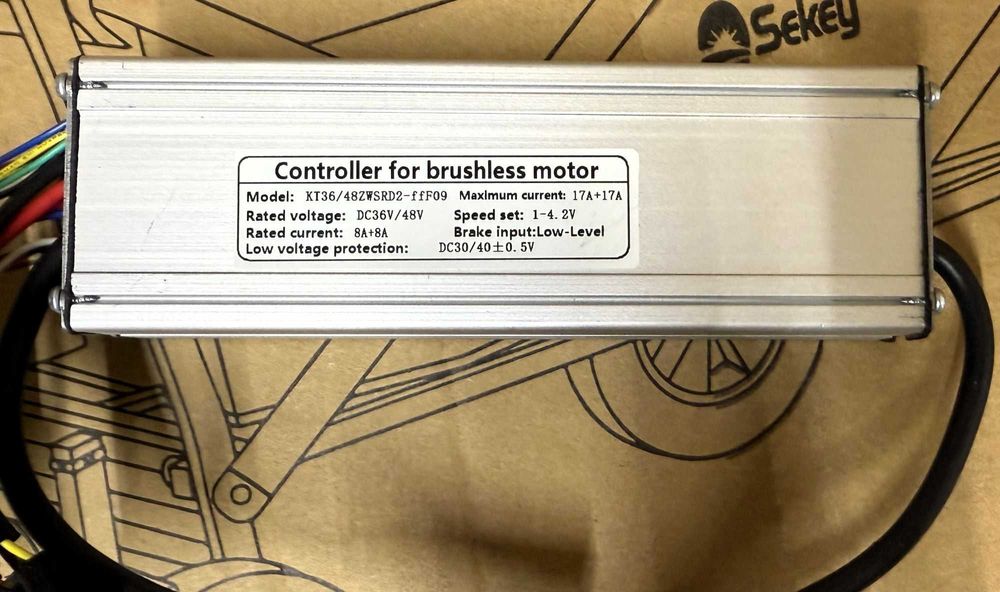 Kontroler do roweru elektrycznego z podwójnym napędem z serii KT, 36 V