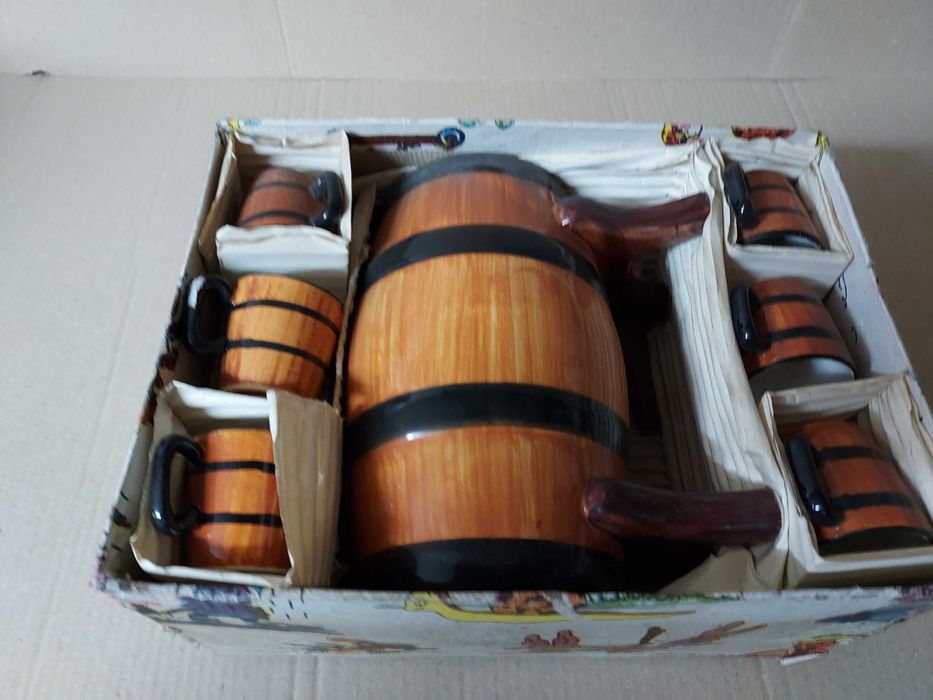 Pipo com 6 Canecas e Torneira – Cerâmica Tradicional