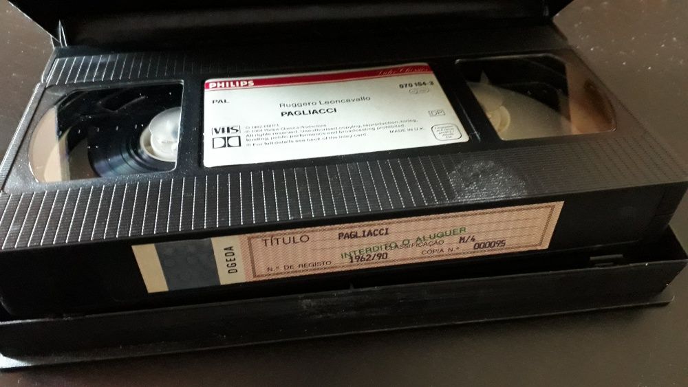 VHS Ópera Pagliacci de Leoncavallo