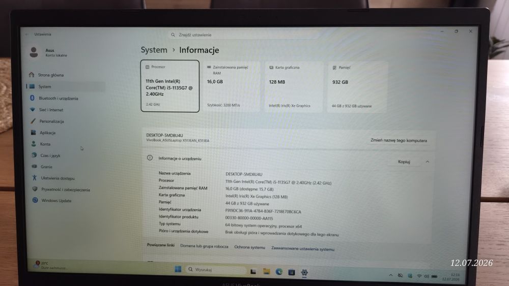 Laptop ASUS VivoBook K513E