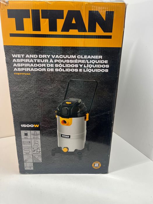 Odkurzacz przemysłowy Titan TTB777VAC 1500 W 40 L sucho mokro gw12m fv23