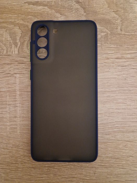 Etui Vennus Color Button Bumper do Samsung Galaxy S21 Plus Granatowy