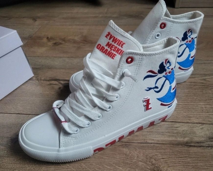 Białe trampki Big Star 38 Żywiec Męskie Granie