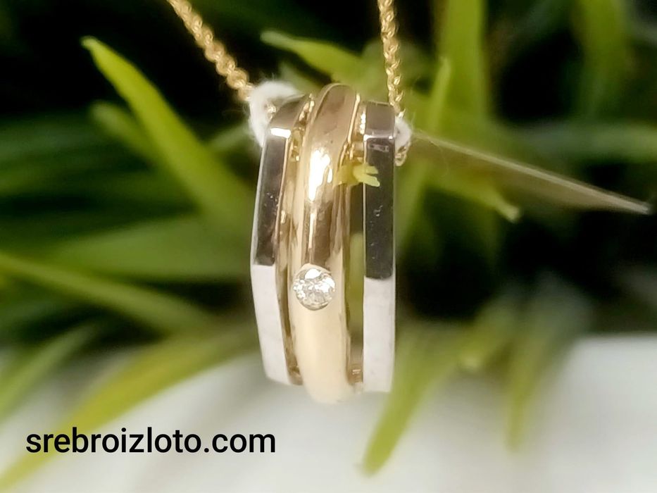 Zawieszka złota z brylantem