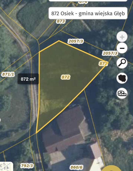 Działka budowlana 8,72 a