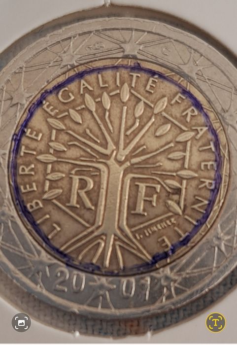 Moeda de 2 € Francesa com ERRO