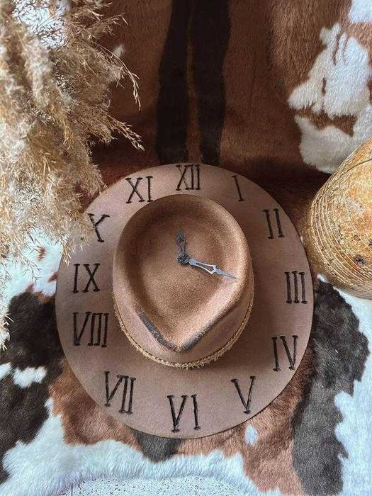 Унікальна крафтова шляпа, капелюх в стилі Steampunk часы, шляпочник