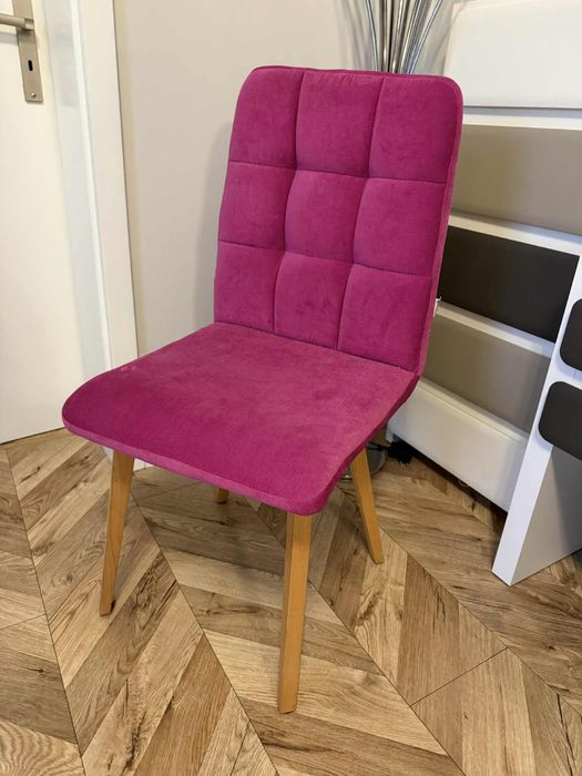 Krzesło tapicerowane Glorio – różowe