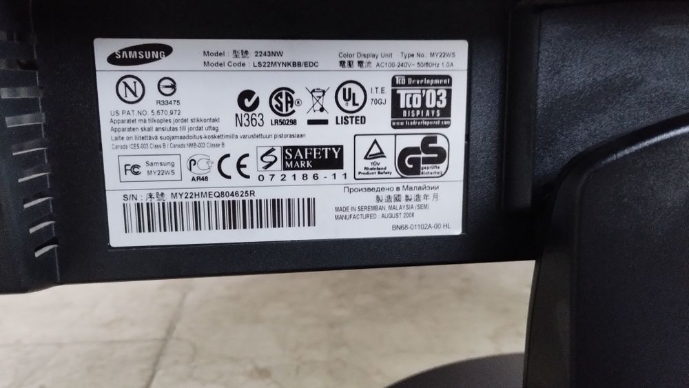 Monitor Samsung 22 cale