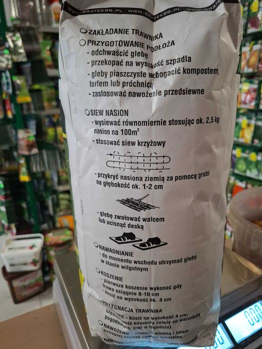 TRAWA SPORTOWA 5kg nasiona trawnik zagęszczająca