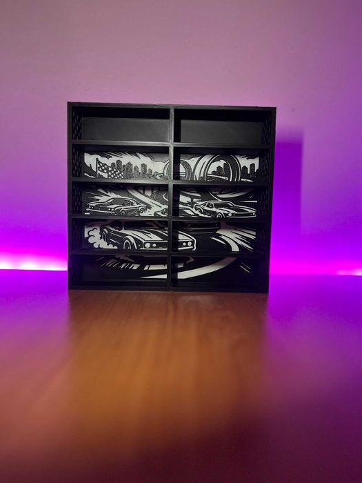 Stojak na Hot Wheels 3D print - organizer premium na 12 autek!