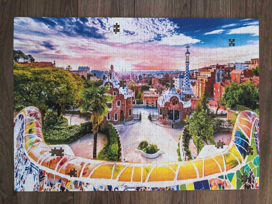 Puzzle 1000 Trefl Zachód słońca nad Barceloną, Hiszpania