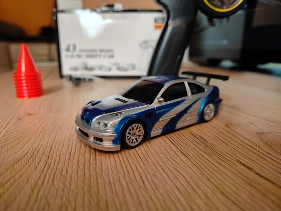 Samochód RC do driftu BMW M3 GTR NFS Most Wanted ULEPSZYONY +ŻYROSKOP