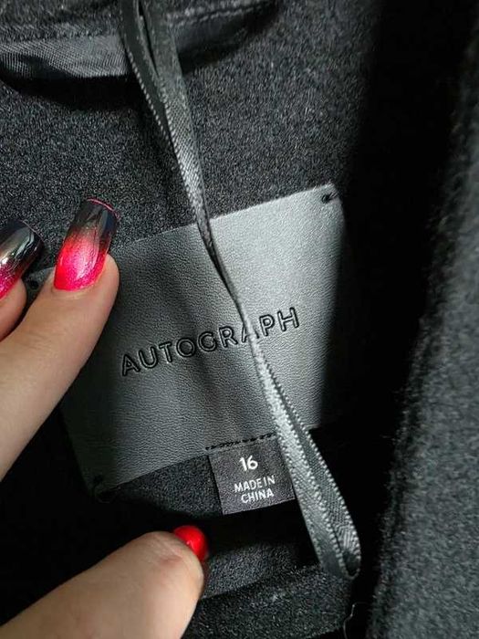 Krótki płaszcz 50% wełna m&s collection autograph